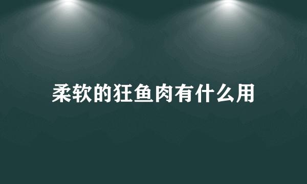 柔软的狂鱼肉有什么用