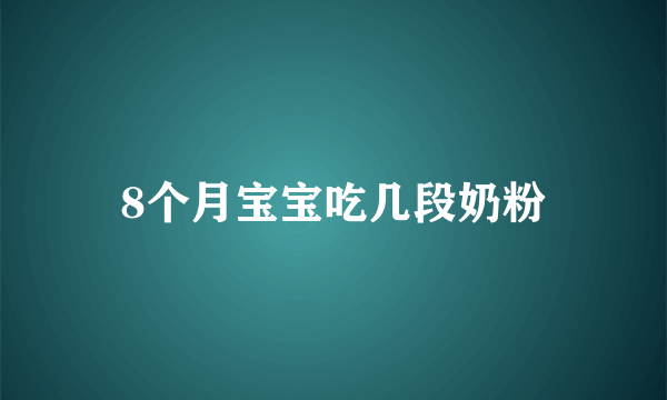 8个月宝宝吃几段奶粉