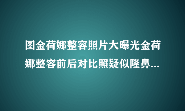 图金荷娜整容照片大曝光金荷娜整容前后对比照疑似隆鼻-飞外网