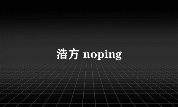 浩方 noping