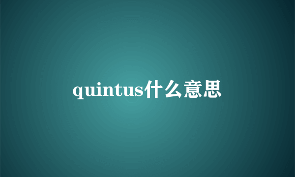 quintus什么意思