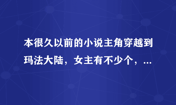 本很久以前的小说主角穿越到玛法大陆，女主有不少个，就记得一个叫雪碧另一个是他自己分裂出来的叫凤凰？