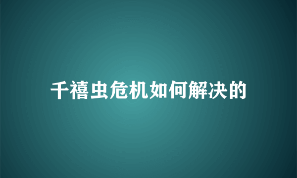 千禧虫危机如何解决的