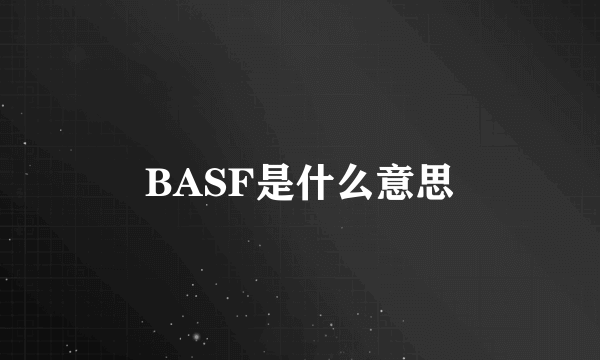 BASF是什么意思