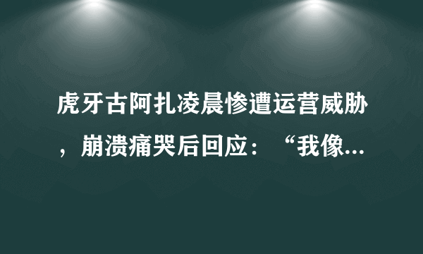 虎牙古阿扎凌晨惨遭运营威胁，崩溃痛哭后回应：“我像是1只狗”，你有何看法？