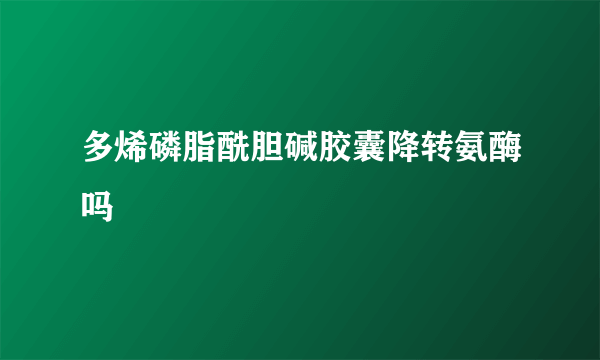 多烯磷脂酰胆碱胶囊降转氨酶吗