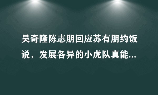 吴奇隆陈志朋回应苏有朋约饭说，发展各异的小虎队真能聚起来吗？