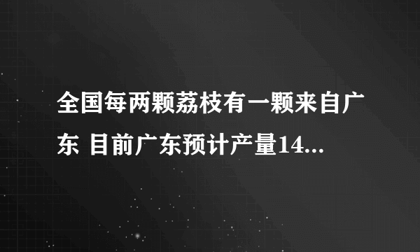 全国每两颗荔枝有一颗来自广东 目前广东预计产量143.71万吨