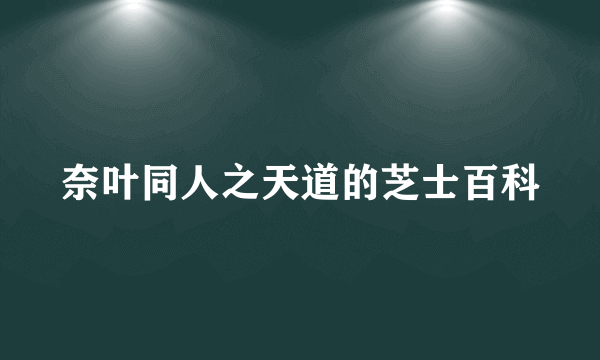 奈叶同人之天道的芝士百科