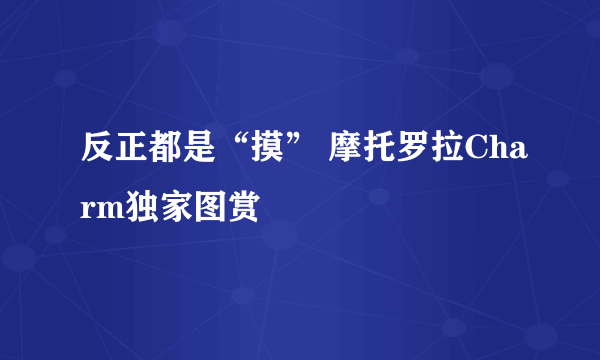 反正都是“摸” 摩托罗拉Charm独家图赏