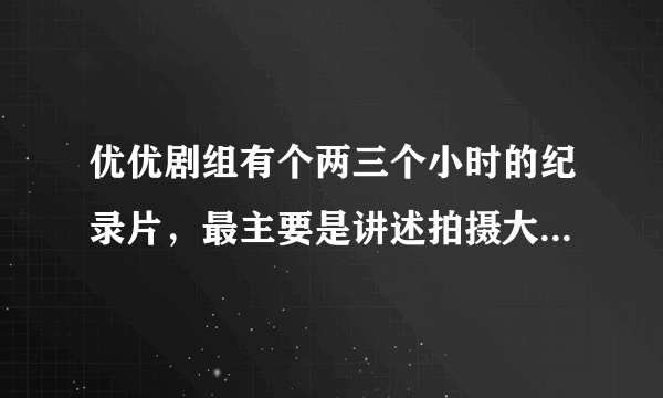 优优剧组有个两三个小时的纪录片，最主要是讲述拍摄大学生同居生活的花絮！