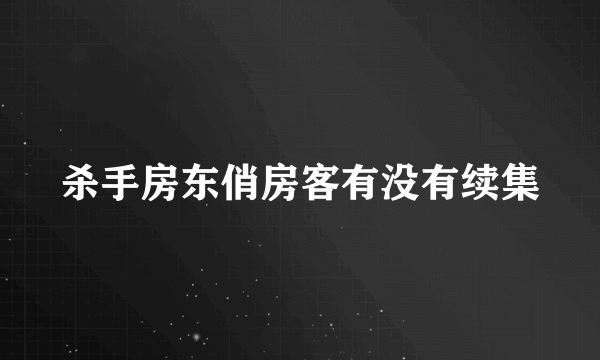 杀手房东俏房客有没有续集