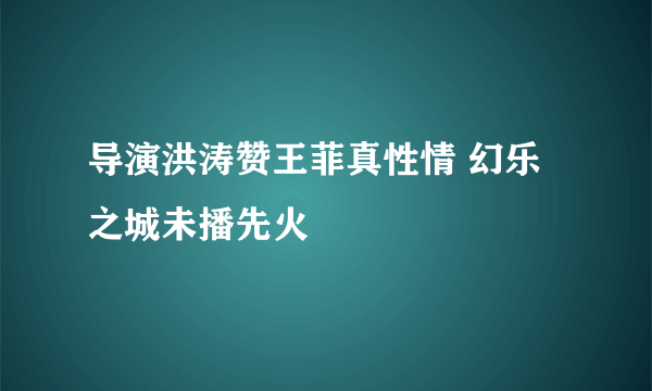 导演洪涛赞王菲真性情 幻乐之城未播先火