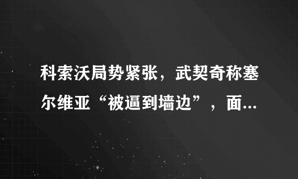 科索沃局势紧张，武契奇称塞尔维亚“被逼到墙边”，面临“艰难夜晚”