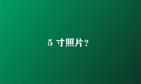 5 寸照片？