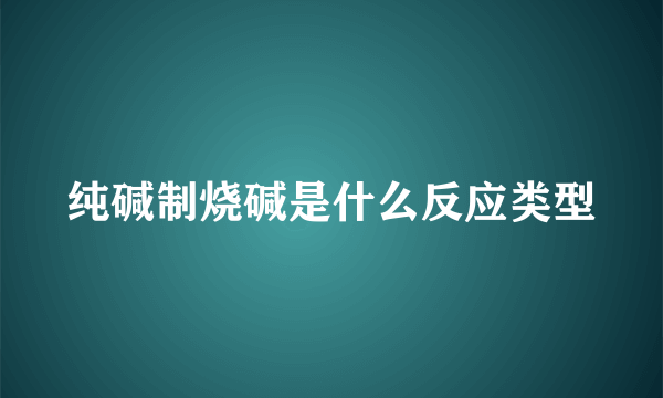 纯碱制烧碱是什么反应类型