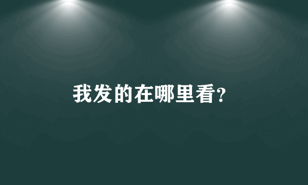 我发的在哪里看？