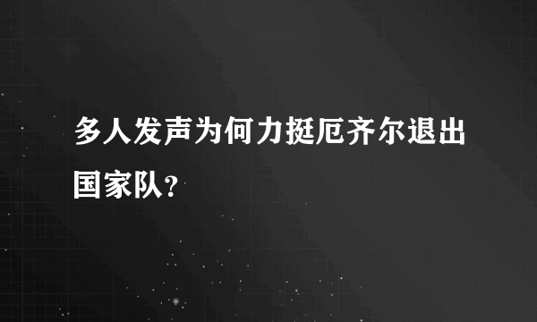 多人发声为何力挺厄齐尔退出国家队？