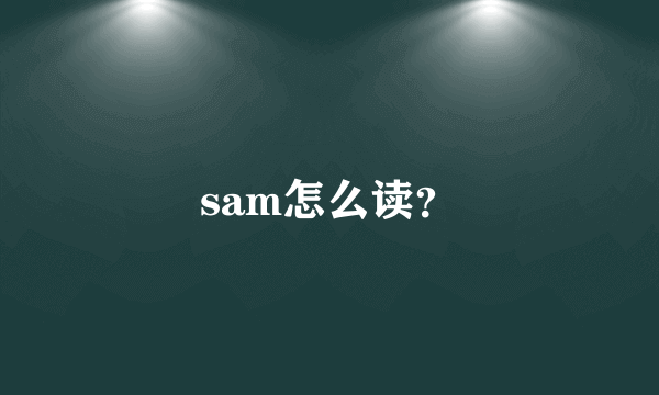 sam怎么读？