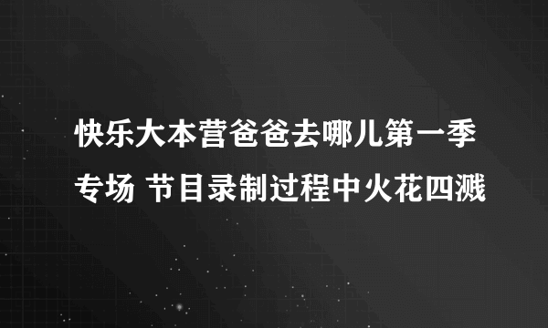 快乐大本营爸爸去哪儿第一季专场 节目录制过程中火花四溅