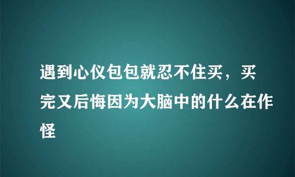 遇到心仪包包就忍不住买，买完又后悔因为大脑中的什么在作怪