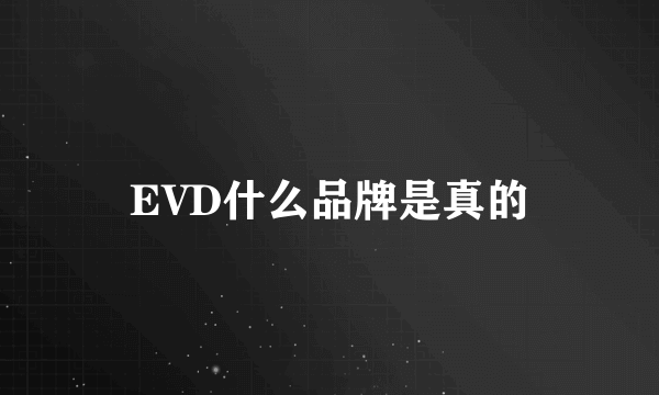 EVD什么品牌是真的