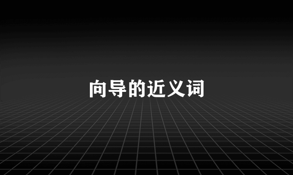 向导的近义词