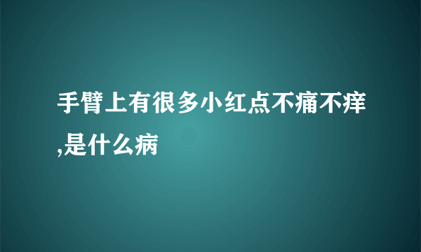 手臂上有很多小红点不痛不痒,是什么病