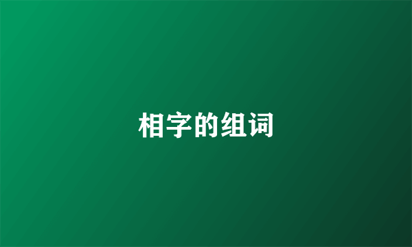 相字的组词