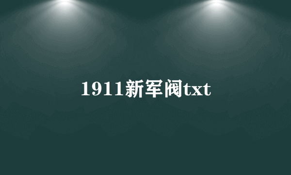 1911新军阀txt