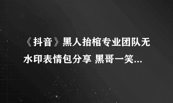 《抖音》黑人抬棺专业团队无水印表情包分享 黑哥一笑生死难料