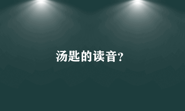 汤匙的读音？