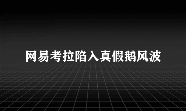 网易考拉陷入真假鹅风波