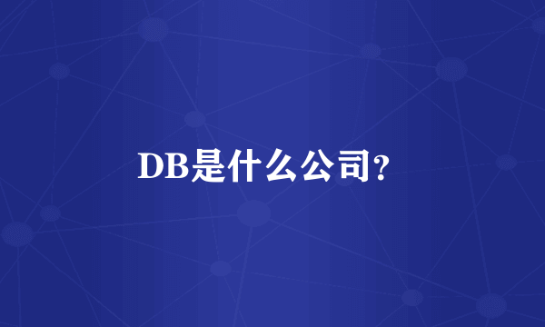 DB是什么公司？