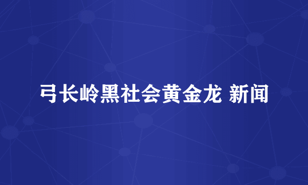 弓长岭黑社会黄金龙 新闻