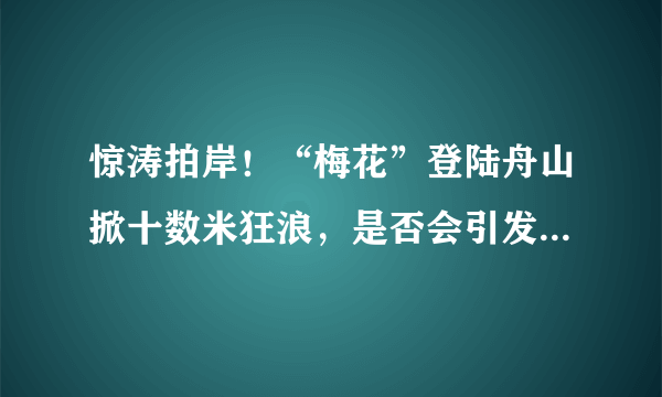 惊涛拍岸！“梅花”登陆舟山掀十数米狂浪，是否会引发自然灾害？