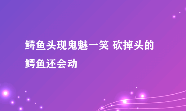 鳄鱼头现鬼魅一笑 砍掉头的鳄鱼还会动