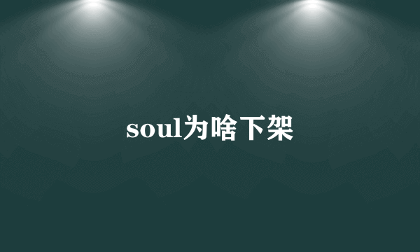 soul为啥下架