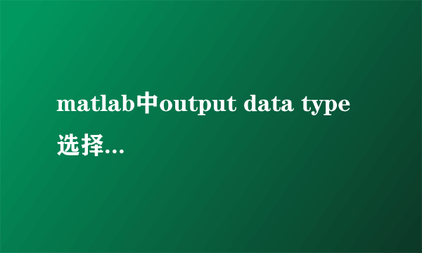 matlab中output data type选择double是什么意思？