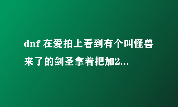 dnf 在爱拍上看到有个叫怪兽来了的剑圣拿着把加23的魔剑,这得要投入多少rmb啊?