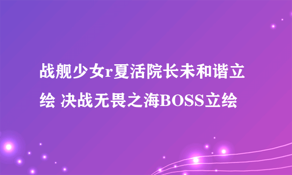 战舰少女r夏活院长未和谐立绘 决战无畏之海BOSS立绘