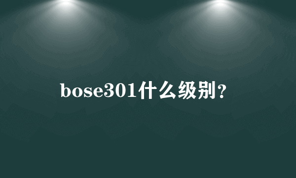 bose301什么级别？