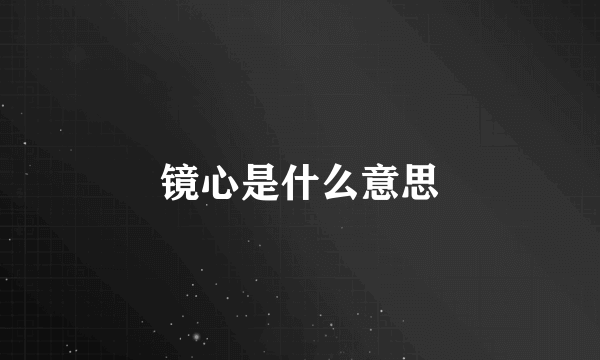 镜心是什么意思