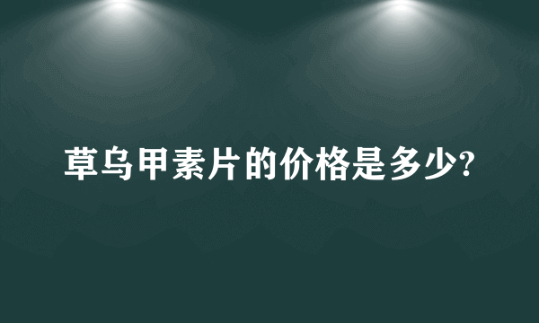 草乌甲素片的价格是多少?