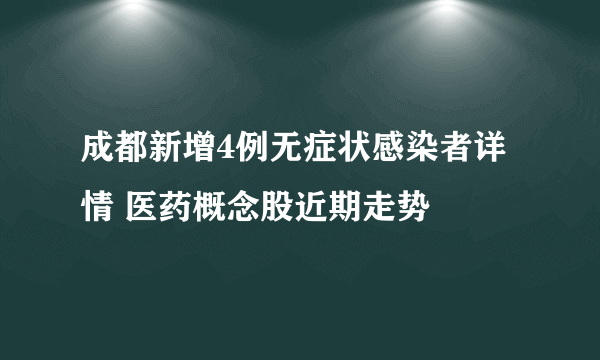 成都新增4例无症状感染者详情 医药概念股近期走势