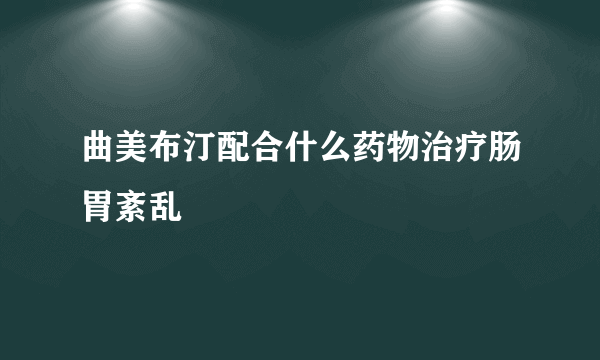 曲美布汀配合什么药物治疗肠胃紊乱