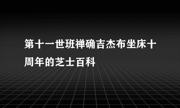 第十一世班禅确吉杰布坐床十周年的芝士百科