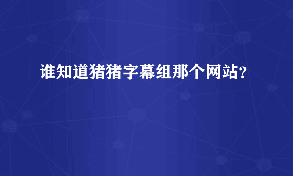 谁知道猪猪字幕组那个网站？