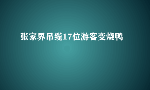 张家界吊缆17位游客变烧鸭