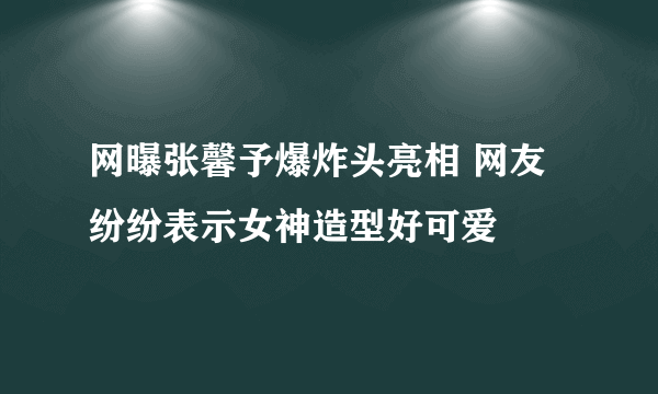 网曝张馨予爆炸头亮相 网友纷纷表示女神造型好可爱